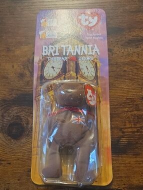 Britannia the Bear plush from the Ty McDonald's Teenie Beanie Babies collection